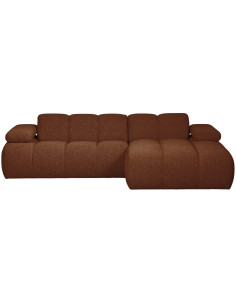 Canapé chaise longue droite Mojo bouclé mélangé rust brownWOOOD by De Eekhoorn