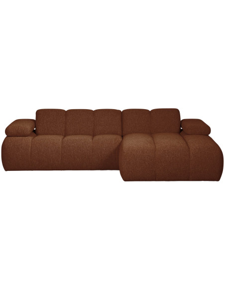Canapé chaise longue droite Mojo bouclé mélangé rust brownWOOOD by De Eekhoorn