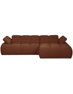 Canapé chaise longue droite Mojo bouclé mélangé rust brownWOOOD by De Eekhoorn 2