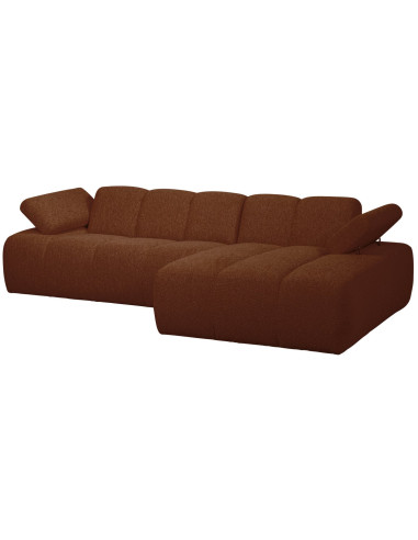 Canapé chaise longue droite Mojo bouclé mélangé rust brownWOOOD by De Eekhoorn
