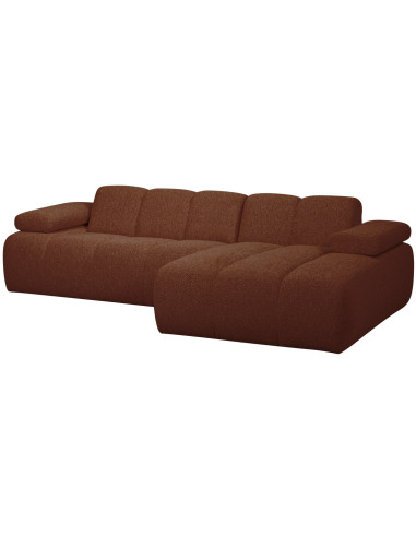 Canapé chaise longue droite Mojo bouclé mélangé rust brownWOOOD by De Eekhoorn