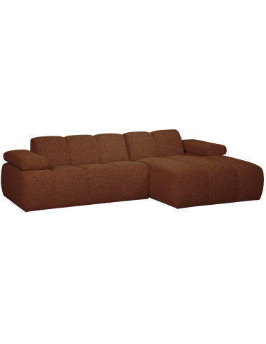 Canapé chaise longue droite Mojo bouclé mélangé rust brownWOOOD by De Eekhoorn