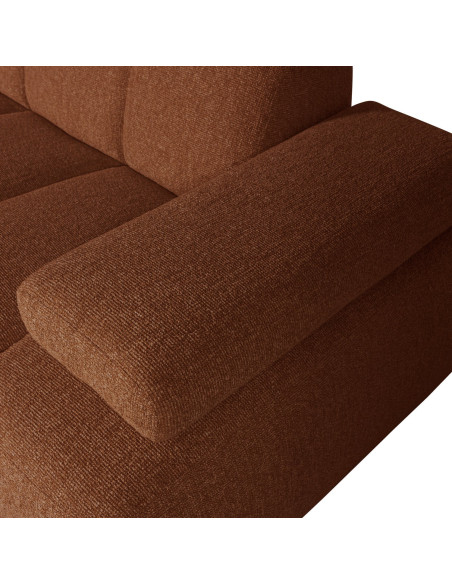Canapé chaise longue droite Mojo bouclé mélangé rust brownWOOOD by De Eekhoorn