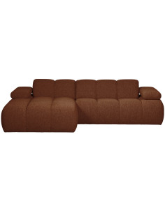 Canapé chaise longue gauche Mojo bouclé mélangé rust brownWOOOD by De Eekhoorn
