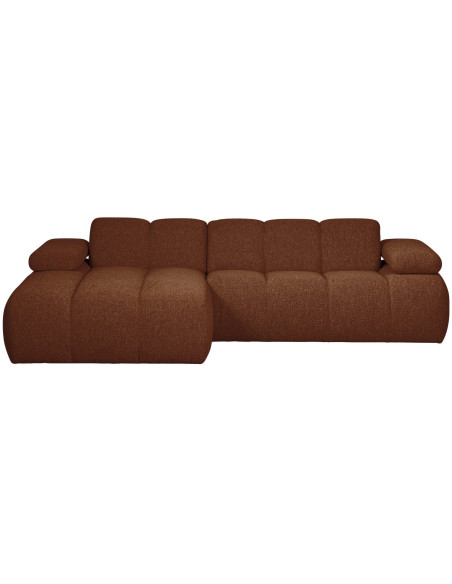 Canapé chaise longue gauche Mojo bouclé mélangé rust brownWOOOD by De Eekhoorn