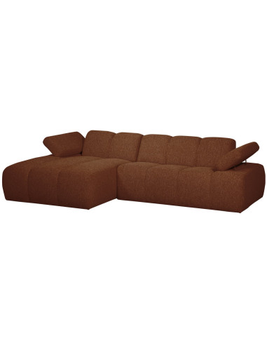 Canapé chaise longue gauche Mojo bouclé mélangé rust brownWOOOD by De Eekhoorn