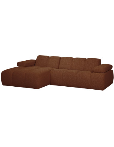 Canapé chaise longue gauche Mojo bouclé mélangé rust brownWOOOD by De Eekhoorn