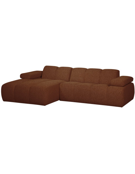 Canapé chaise longue gauche Mojo bouclé mélangé rust brownWOOOD by De Eekhoorn