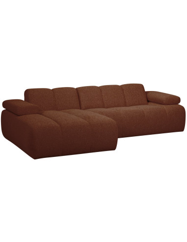 Canapé chaise longue gauche Mojo bouclé mélangé rust brownWOOOD by De Eekhoorn