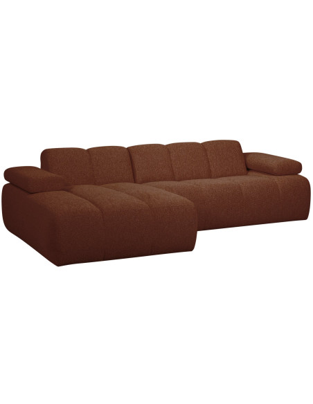 Canapé chaise longue gauche Mojo bouclé mélangé rust brownWOOOD by De Eekhoorn