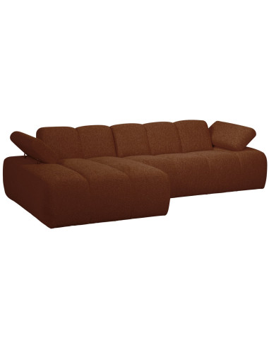 Canapé chaise longue gauche Mojo bouclé mélangé rust brownWOOOD by De Eekhoorn