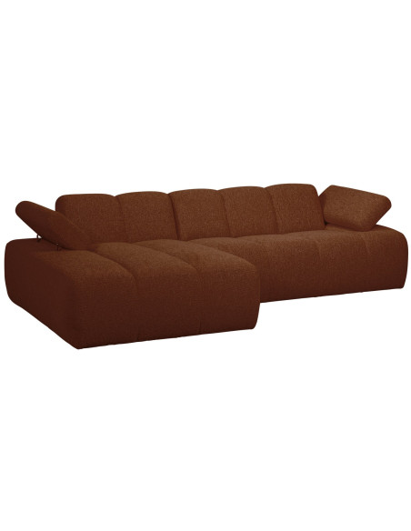 Canapé chaise longue gauche Mojo bouclé mélangé rust brownWOOOD by De Eekhoorn