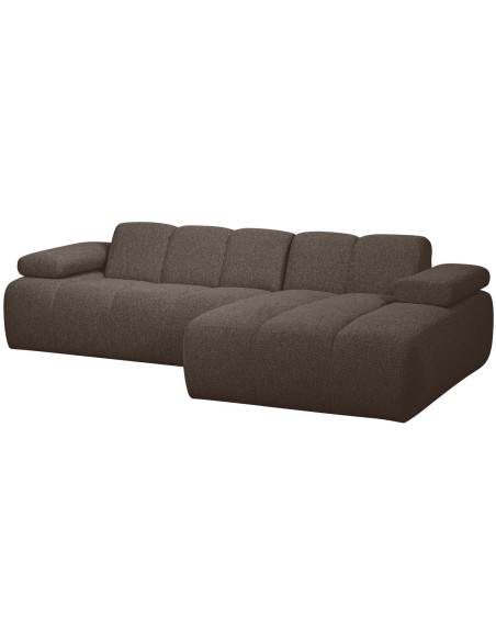 Canapé chaise longue droite Mojo bouclé mélangé brownWOOOD by De Eekhoorn