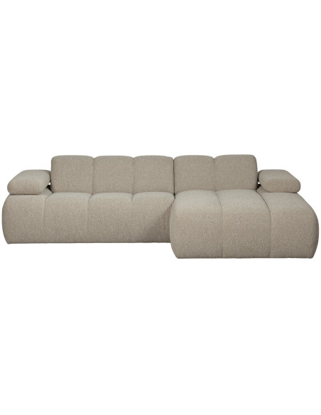 Canapé chaise longue droite Mojo bouclé mélangé beigeWOOOD by De Eekhoorn