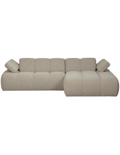 Canapé chaise longue droite Mojo bouclé mélangé beigeWOOOD by De Eekhoorn 2
