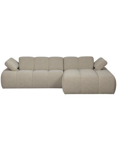 Canapé chaise longue droite Mojo bouclé mélangé beigeWOOOD by De Eekhoorn