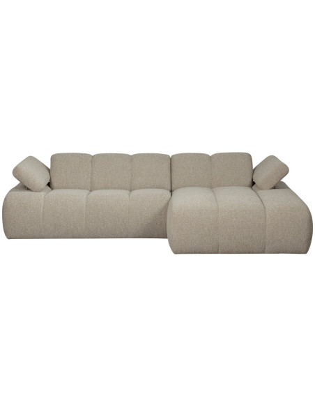 Canapé chaise longue droite Mojo bouclé mélangé beigeWOOOD by De Eekhoorn