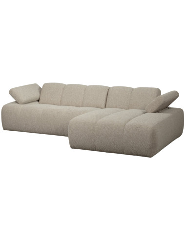 Canapé chaise longue droite Mojo bouclé mélangé beigeWOOOD by De Eekhoorn