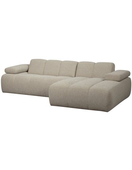 Canapé chaise longue droite Mojo bouclé mélangé beigeWOOOD by De Eekhoorn
