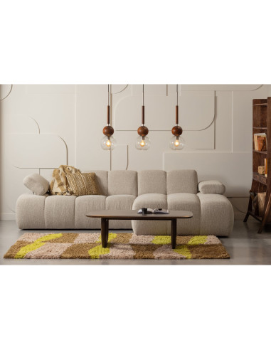 Canapé chaise longue droite Mojo bouclé mélangé beigeWOOOD by De Eekhoorn