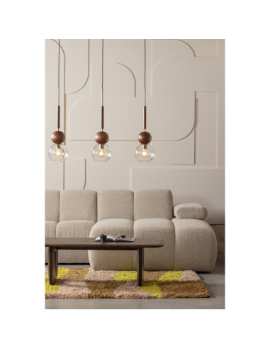 Canapé chaise longue droite Mojo bouclé mélangé beigeWOOOD by De Eekhoorn