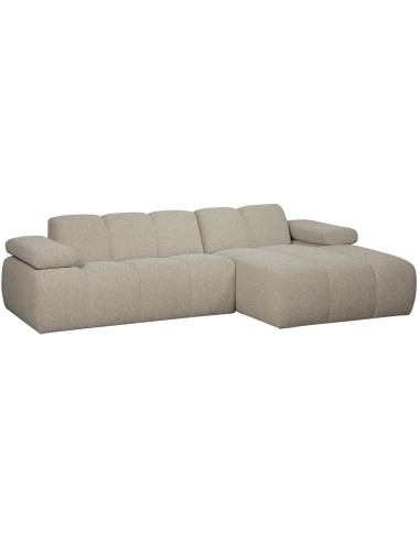Canapé chaise longue droite Mojo bouclé mélangé beigeWOOOD by De Eekhoorn