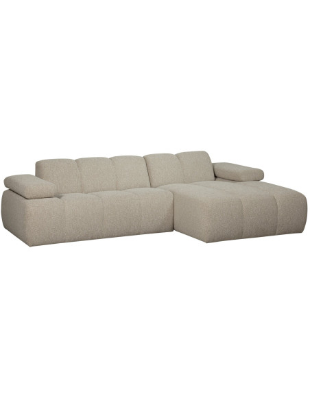 Canapé chaise longue droite Mojo bouclé mélangé beigeWOOOD by De Eekhoorn