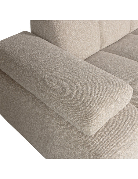 Canapé chaise longue droite Mojo bouclé mélangé beigeWOOOD by De Eekhoorn