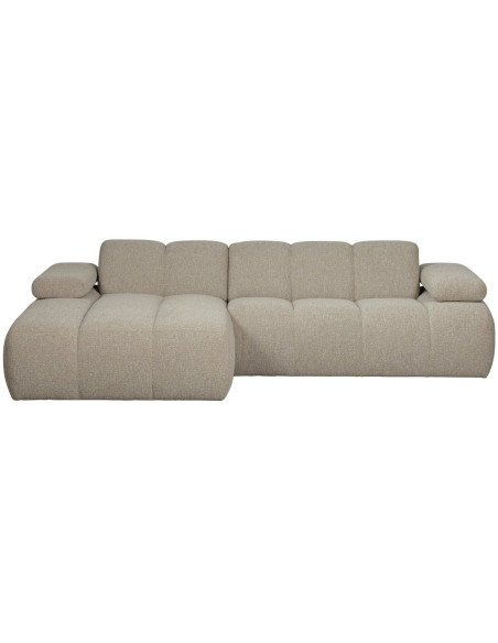 Canapé chaise longue gauche Mojo bouclé mélangé beigeWOOOD by De Eekhoorn