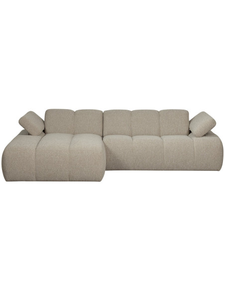Canapé chaise longue gauche Mojo bouclé mélangé beigeWOOOD by De Eekhoorn