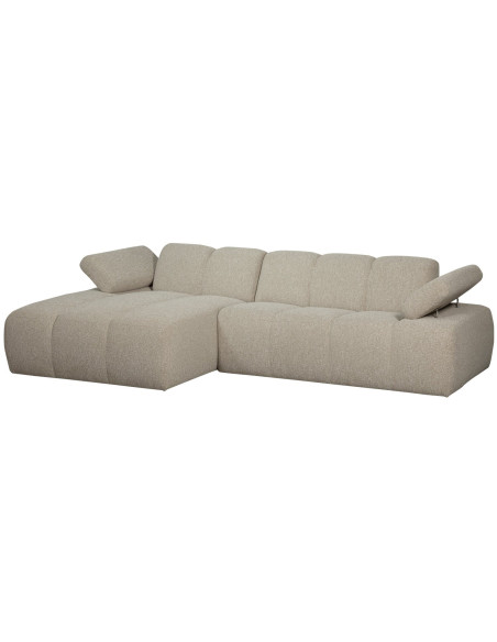 Canapé chaise longue gauche Mojo bouclé mélangé beigeWOOOD by De Eekhoorn