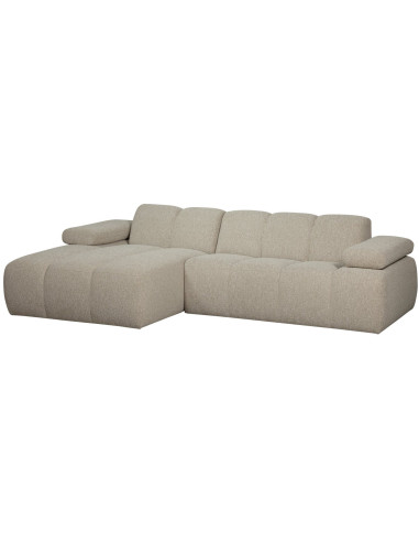 Canapé chaise longue gauche Mojo bouclé mélangé beigeWOOOD by De Eekhoorn