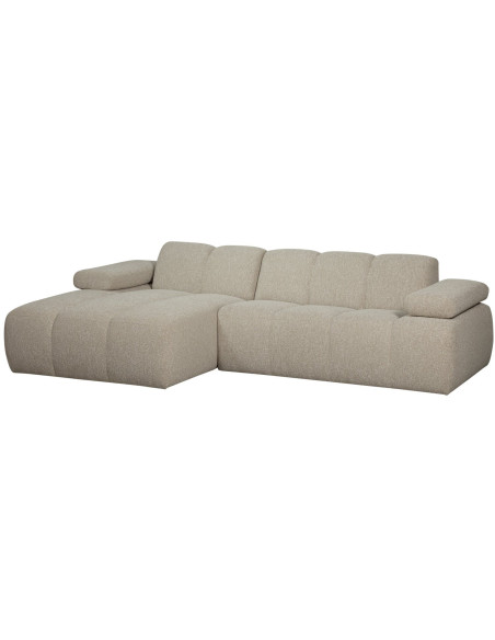 Canapé chaise longue gauche Mojo bouclé mélangé beigeWOOOD by De Eekhoorn