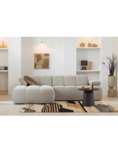 Canapé chaise longue gauche Mojo bouclé mélangé beigeWOOOD by De Eekhoorn 2