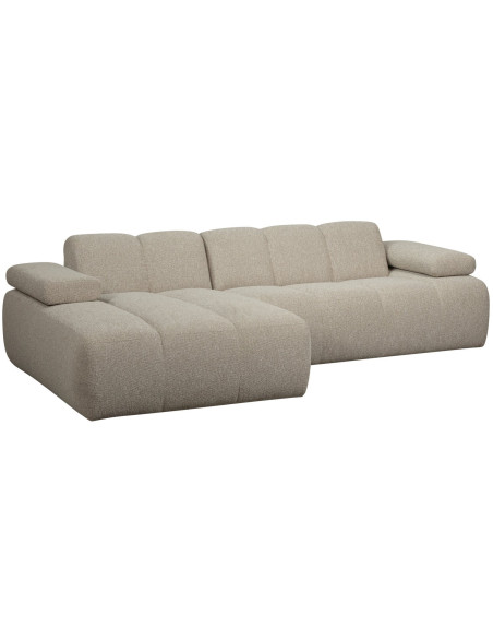 Canapé chaise longue gauche Mojo bouclé mélangé beigeWOOOD by De Eekhoorn