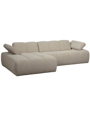 Canapé chaise longue gauche Mojo bouclé mélangé beigeWOOOD by De Eekhoorn