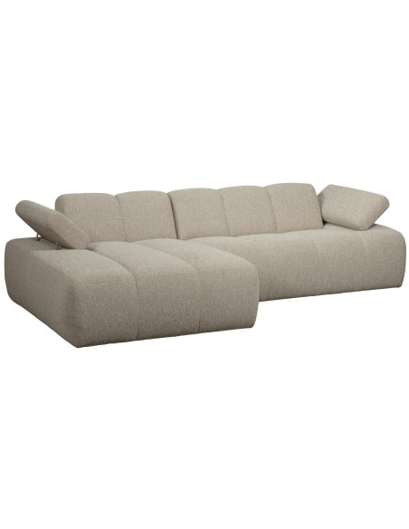 Canapé chaise longue gauche Mojo bouclé mélangé beigeWOOOD by De Eekhoorn