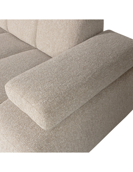 Canapé chaise longue gauche Mojo bouclé mélangé beigeWOOOD by De Eekhoorn