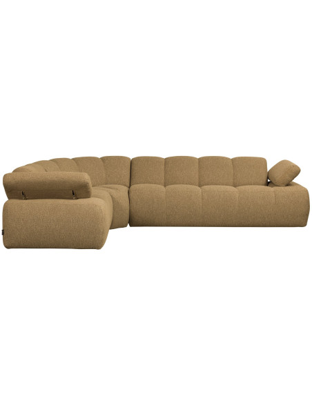 Canapé d'angle gauche Mojo bouclé mélangé jaune brunWOOOD by De Eekhoorn