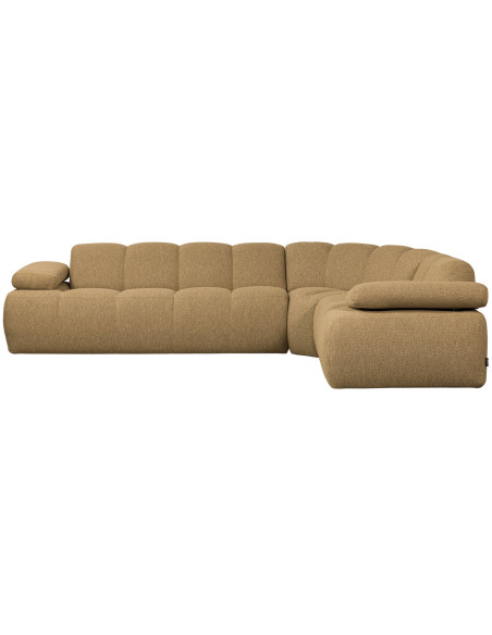 Canapé d'angle droit Mojo bouclé mélangé jaune brunWOOOD by De Eekhoorn