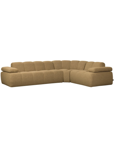 Canapé d'angle droit Mojo bouclé mélangé jaune brunWOOOD by De Eekhoorn