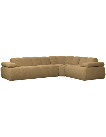 Canapé d'angle droit Mojo bouclé mélangé jaune brunWOOOD by De Eekhoorn