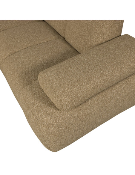 Canapé d'angle droit Mojo bouclé mélangé jaune brunWOOOD by De Eekhoorn