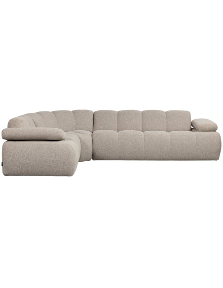 Canapé d'angle gauche Mojo bouclé mélangé beigeWOOOD by De Eekhoorn
