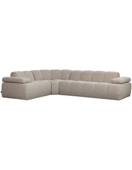 Canapé d'angle gauche Mojo bouclé mélangé beigeWOOOD by De Eekhoorn