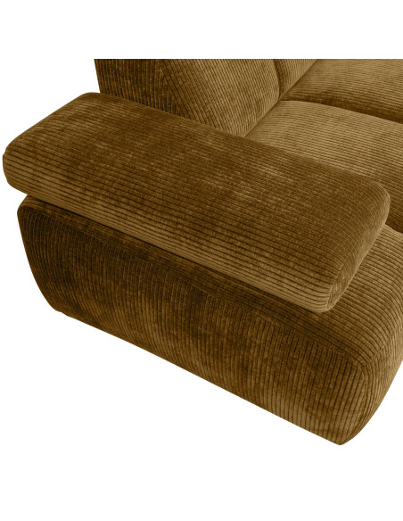 Canapé d'angle droit Mojo tissu côtelé jaune mielWOOOD by De Eekhoorn