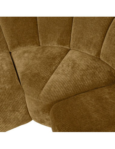 Canapé d'angle droit Mojo tissu côtelé jaune mielWOOOD by De Eekhoorn