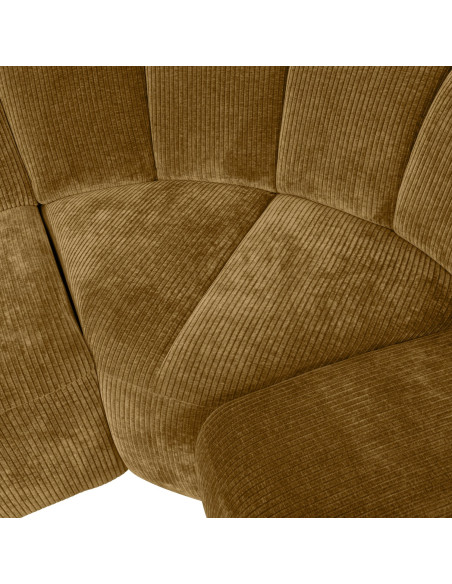 Canapé d'angle droit Mojo tissu côtelé jaune mielWOOOD by De Eekhoorn