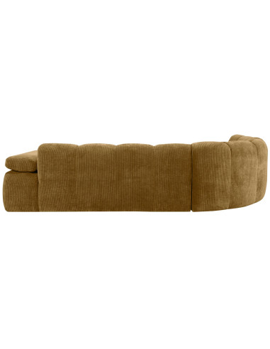 Canapé d'angle gauche Mojo tissu côtelé jaune mielWOOOD by De Eekhoorn