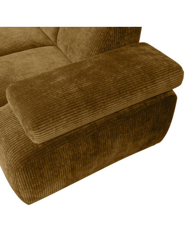 Canapé d'angle gauche Mojo tissu côtelé jaune mielWOOOD by De Eekhoorn
